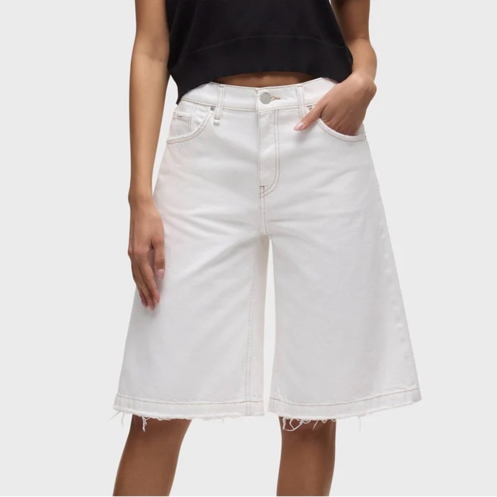 Hudson Jeans White Bermuda Shorts